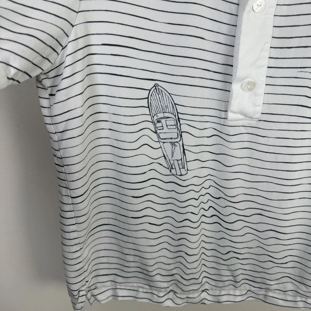 Tombolo Le Sirenuse Corsa Shirt Striped Polo Nautical Boat Size Large - Picture 3 of 7